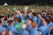 20 August 2018; Declan Hannon and the Limerick squad celebrate with the Liam MacCarthy Cup during the Limerick All-Ireland Hurling Winning team homecoming at the Gaelic Grounds in Limerick. Photo by Diarmuid Greene/Sportsfile