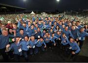 20 August 2018; The Limerick squad celebrate with the Liam MacCarthy Cup during the Limerick All-Ireland Hurling Winning team homecoming at the Gaelic Grounds in Limerick. Photo by Diarmuid Greene/Sportsfile