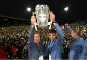20 August 2018; Limerick's Colin Ryan and kitman Ger O'Connell, from Pallasgreen GAA club, celebrate with the Liam MacCarthy during the Limerick All-Ireland Hurling Winning team homecoming at the Gaelic Grounds in Limerick. Photo by Diarmuid Greene/Sportsfile