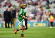 19 August 2018; Barry Killion, St Mary’s NS, Knockcroghery, Co Roscommon, representing Limerick, during the INTO Cumann na mBunscol GAA Respect Exhibition Go Games at the GAA Hurling All-Ireland Senior Championship Final match between Galway and Limerick at Croke Park in Dublin. Photo by Piaras Ó Mídheach/Sportsfile
