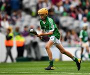 19 August 2018; Canice Murphy, Annyalla NS, Castleblayney, Co Monaghan, representing Limerick, during the INTO Cumann na mBunscol GAA Respect Exhibition Go Games at the GAA Hurling All-Ireland Senior Championship Final match between Galway and Limerick at Croke Park in Dublin. Photo by Seb Daly/Sportsfile
