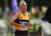 18 August 2018; Dermot Hayes of Dundrum A.C., Co. Dublin, M50, competing in the 5000m event during the Irish Life Health National Track & Field Masters Championships at Tullamore Harriers Stadium in Offaly. Photo by Piaras Ó Mídheach/Sportsfile