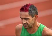 18 August 2018; Ian Egan of Tuam A.C., Co. Galway, M50, competing in the 5000m event during the Irish Life Health National Track & Field Masters Championships at Tullamore Harriers Stadium in Offaly. Photo by Piaras Ó Mídheach/Sportsfile