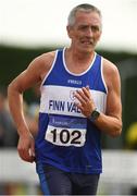 18 August 2018; Mark Connolly of Finn Valley A.C., Co. Donegal, M55, competing in the 5000m event during the Irish Life Health National Track & Field Masters Championships at Tullamore Harriers Stadium in Offaly. Photo by Piaras Ó Mídheach/Sportsfile