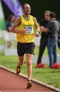 18 August 2018; Robert Purcell of Gneeveguilla A.C., Co. Kerry, M50, competing in the 5000m event during the Irish Life Health National Track & Field Masters Championships at Tullamore Harriers Stadium in Offaly. Photo by Piaras Ó Mídheach/Sportsfile