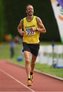 18 August 2018; Robert Purcell of Gneeveguilla A.C., Co. Kerry, M50, competing in the 5000m event during the Irish Life Health National Track & Field Masters Championships at Tullamore Harriers Stadium in Offaly. Photo by Piaras Ó Mídheach/Sportsfile