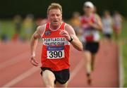 18 August 2018; Aengus Burke of Portlaoise A.C., Co. Laois, M50,competing in the 5000m event during the Irish Life Health National Track & Field Masters Championships at Tullamore Harriers Stadium in Offaly. Photo by Piaras Ó Mídheach/Sportsfile