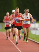 18 August 2018; Aengus Burke of Portlaoise A.C., Co. Laois, M50,competing in the 5000m event during the Irish Life Health National Track & Field Masters Championships at Tullamore Harriers Stadium in Offaly. Photo by Piaras Ó Mídheach/Sportsfile