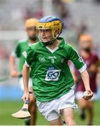 19 August 2018; Eoghan Durkan, Corballa NS, Corballa, Co Sligo, representing Limerick, during the INTO Cumann na mBunscol GAA Respect Exhibition Go Games at the GAA Hurling All-Ireland Senior Championship Final match between Galway and Limerick at Croke Park in Dublin. Photo by Seb Daly/Sportsfile