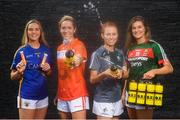 21 August 2018; The Ladies Gaelic Football Association is delighted to work with O.R.S. as Official Hydration Partners for a second year. O.R.S is a product that helps athletes to hydrate before, during and after intense exercise. Pictured at the launch are the 2018/2019 provincial Brand Ambassadors, from left, Aisling McCarthy of Tipperary, Caroline O'Hanlon of Armagh, Aisling Curley of Kildare and Grace Kelly of Mayo #stayhydrated. Photo by David Fitzgerald/Sportsfile