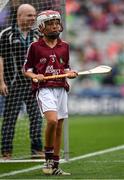 19 August 2018; Jake Nolan, Kildavin NS, Kildavin, Co Wexford, representing Galway, during the INTO Cumann na mBunscol GAA Respect Exhibition Go Games at the GAA Hurling All-Ireland Senior Championship Final match between Galway and Limerick at Croke Park in Dublin. Photo by Seb Daly/Sportsfile