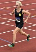 18 August 2018; Sarah Kearns of Naas A.C., Co Kildare, W40, competing in the 1500m event during the Irish Life Health National Track & Field Masters Championships at Tullamore Harriers Stadium in Offaly. Photo by Piaras Ó Mídheach/Sportsfile