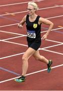 18 August 2018; Sarah Kearns of Naas A.C., Co Kildare, W40, competing in the 1500m event during the Irish Life Health National Track & Field Masters Championships at Tullamore Harriers Stadium in Offaly. Photo by Piaras Ó Mídheach/Sportsfile