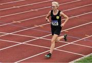 18 August 2018; Sarah Kearns of Naas A.C., Co Kildare, W40, competing in the 1500m event during the Irish Life Health National Track & Field Masters Championships at Tullamore Harriers Stadium in Offaly. Photo by Piaras Ó Mídheach/Sportsfile