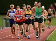 18 August 2018; Ian Egan of Tuam A.C., Co Galway, M50, competing in the 5000m event during the Irish Life Health National Track & Field Masters Championships at Tullamore Harriers Stadium in Offaly. Photo by Piaras Ó Mídheach/Sportsfile