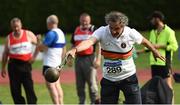 18 August 2018; Tony O'Brien of St. Finbarrs A.C., Co Cork, M55, competing in the Hammer event during the Irish Life Health National Track & Field Masters Championships at Tullamore Harriers Stadium in Offaly. Photo by Piaras Ó Mídheach/Sportsfile