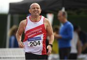 18 August 2018; Martin Keenan of Sportsworld A.C., M45, competing in the 800m event during the Irish Life Health National Track & Field Masters Championships at Tullamore Harriers Stadium in Offaly. Photo by Piaras Ó Mídheach/Sportsfile