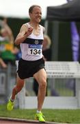 18 August 2018; Donal Iremonger of Donore Harriers, Co Dublin, M45, competing in the 800m event during the Irish Life Health National Track & Field Masters Championships at Tullamore Harriers Stadium in Offaly. Photo by Piaras Ó Mídheach/Sportsfile