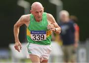 18 August 2018; Michael Kiely of Rising Sun A.C., M70, competing in the 1500m event during the Irish Life Health National Track & Field Masters Championships at Tullamore Harriers Stadium in Offaly. Photo by Piaras Ó Mídheach/Sportsfile