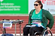 21 August 2018; Orla Barry of Ireland prior to the Women's F57 Discus during the 2018 World Para Athletics European Championships at Friedrich-Ludwig-Jahn-Sportpark in Berlin, Germany. Photo by Luc Percival/Sportsfile