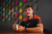 22 August 2018; Peter Duggan of Clare and Conor McManus of Monaghan have been voted as PwC GAA/GPA Players of the Month for July in hurling and football respectively. Pictured is Peter Duggan of Clare with his PwC GAA/GPA Player of the Month Award at a reception in PwC Offices, Dublin. Photo by Sam Barnes/Sportsfile