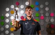 22 August 2018; Peter Duggan of Clare and Conor McManus of Monaghan have been voted as PwC GAA/GPA Players of the Month for July in hurling and football respectively. Pictured is Peter Duggan of Clare with his PwC GAA/GPA Player of the Month Award at a reception in PwC Offices, Dublin. Photo by Sam Barnes/Sportsfile