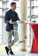 22 August 2018; Philip Greene, GPA, speaking during the presentation of the August and July PwC GAA/GPA Players of the Month Awards at a reception in PwC, Dublin. Photo by Sam Barnes/Sportsfile
