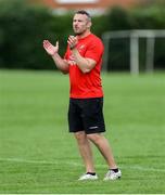 21 August 2018; Ulster Rugby Scrum Coach Aaron Dundon during Ulster Rugby training at Pirrie Park, in Belfast. Photo by John Dickson/Sportsfile