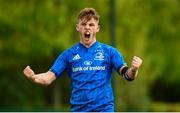 22 August 2018; Philip Byrne of Leinster celebrates after the U18 Youths Interprovincial match between Leinster and Ulster at the University of Limerick in Limerick. Photo by Matt Browne/Sportsfile