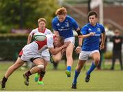 22 August 2018; Karl Martin of Leinster is tackled by Jack Milton of Ulster during the U18 Youths Interprovincial match between Leinster and Ulster at the University of Limerick in Limerick. Photo by Matt Browne/Sportsfile