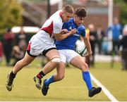 22 August 2018; Ryan Foley of Leinster is tackled by Jack Milton of Ulster during the U18 Youths Interprovincial match between Leinster and Ulster at the University of Limerick in Limerick. Photo by Matt Browne/Sportsfile