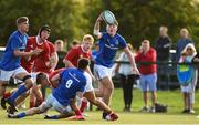 22 August 2018; Lee Barron of Leinster in action during the U18 Schools Interprovincial match between Leinster and Munster at the University of Limerick in Limerick. Photo by Matt Browne/Sportsfile