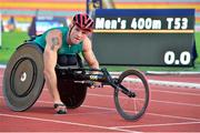 22 August 2018; Patrick Monahan of Ireland competing in the T53, 400m during the 2018 World Para Athletics European Championships at Friedrich-Ludwig-Jahn-Sportpark in Berlin, Germany. Photo by Luc Percival/Sportsfile