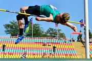 23 August 2018; Lee Jordan of Ireland, competing in the Men's T47 High Jump event during the 2018 World Para Athletics European Championships at Friedrich-Ludwig-Jahn-Sportpark in Berlin, Germany. Photo by Luc Percival/Sportsfile