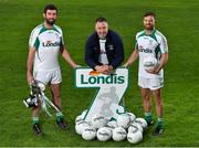 23 August 2018; GAA stars Joe McMahon of Tyrone, left, Johnny Magee, manager of Kilmacud Crokes, and former Dublin player, and Chris Barrett of Mayo, right, pictured at the launch of this year’s Londis 7s, the All-Ireland Senior Football Sevens, which takes place on the 1st September 2018 at Kilmacud Crokes GAA Club, in Glenalbyn Road, Stillorgan, Co Dublin.  Photo by Seb Daly/Sportsfile