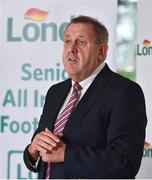 23 August 2018; Sean Fox, Chairman of Kilmacud Crokes, speaking at the launch of this year’s Londis 7s, the All-Ireland Senior Football Sevens, which takes place on the 1st September 2018 at Kilmacud Crokes GAA Club, in Glenalbyn Road, Stillorgan, Co Dublin.  Photo by Seb Daly/Sportsfile