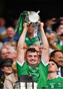 19 August 2018; Oisin O'Reilly of Limerick lifts the Liam MacCarthy Cup following the GAA Hurling All-Ireland Senior Championship Final match between Galway and Limerick at Croke Park in Dublin.  Photo by Seb Daly/Sportsfile