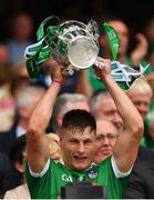19 August 2018; Andrew La Touche Cosgrave of Limerick lifts the Liam MacCarthy Cup following the GAA Hurling All-Ireland Senior Championship Final match between Galway and Limerick at Croke Park in Dublin.  Photo by Seb Daly/Sportsfile