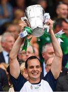 19 August 2018; Limerick coach Paul Kinnerk lifts the Liam MacCarthy Cup following the GAA Hurling All-Ireland Senior Championship Final match between Galway and Limerick at Croke Park in Dublin.  Photo by Seb Daly/Sportsfile