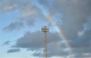 24 August 2018; A general view of a rainbow prior to the Irish Daily Mail FAI Cup Second Round match between Dundalk and Finn Harps at Oriel Park, in Dundalk, Co Louth. Photo by Seb Daly/Sportsfile