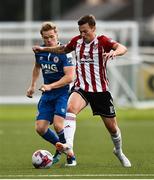 24 August 2018; Ben Fisk of Derry City in action against Simon Madden of St Patrick's Athletic during the Irish Daily Mail FAI Cup Second Round match between Derry City and St. Patrick's Athletic at Brandywell Stadium, in Derry. Photo by Oliver McVeigh/Sportsfile