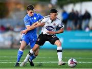 24 August 2018; Dean Jarvis of Dundalk in action against Mark Coyle of Finn Harps during the Irish Daily Mail FAI Cup Second Round match between Dundalk and Finn Harps at Oriel Park, in Dundalk, Co Louth. Photo by Seb Daly/Sportsfile