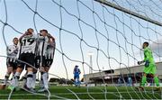 24 August 2018; Ronan Murray of Dundalk, 19, is congratulated by team-mates after scoring his side's first goal during the Irish Daily Mail FAI Cup Second Round match between Dundalk and Finn Harps at Oriel Park, in Dundalk, Co Louth. Photo by Seb Daly/Sportsfile