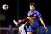 24 August 2018; Ciaran Kelly of Drogheda United in action against Noel Hunt of Waterford during the Irish Daily Mail FAI Cup Second Round match between Drogheda United and Waterford at United Park in Drogheda, Louth. Photo by Stephen McCarthy/Sportsfile
