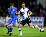 24 August 2018; Dane Massey of Dundalk in action against Mark Coyle of Finn Harps during the Irish Daily Mail FAI Cup Second Round match between Dundalk and Finn Harps at Oriel Park, in Dundalk, Co Louth. Photo by Seb Daly/Sportsfile