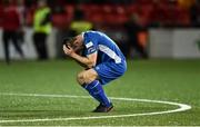 24 August 2018; A dejected Lee Desmond of St Patrick's Athletic following the Irish Daily Mail FAI Cup Second Round match between Derry City and St. Patrick's Athletic at Brandywell Stadium, in Derry. Photo by Oliver McVeigh/Sportsfile