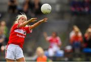 25 August 2018; Orla Finn of Cork palms the ball to the net for her side's first goal during the TG4 All-Ireland Ladies Football Senior Championship Semi-Final match between Cork and Donegal at Dr Hyde Park in Roscommon. Photo by Piaras Ó Mídheach/Sportsfile