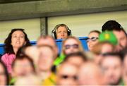 25 August 2018; Former Mayo ladies footballer Cora Staunton in the press box during the TG4 All-Ireland Ladies Football Senior Championship Semi-Final match between Cork and Donegal at Dr Hyde Park in Roscommon. Photo by Eóin Noonan/Sportsfile