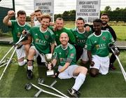 25 August 2018; Cork City players celebrate following their side's victory following the Irish Amputee Football Association National League Final Round match between Bohemians and Cork City, at Ballymun United Soccer Complex in Ballymun, Dublin. Photo by Seb Daly/Sportsfile