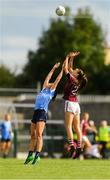 25 August 2018; Niamh McEvoy of Dublin in action against Deirdre Brennan of Galway during the TG4 All-Ireland Ladies Football Senior Championship Semi-Final match between Dublin and Galway at Dr Hyde Park in Roscommon. Photo by Piaras Ó Mídheach/Sportsfile